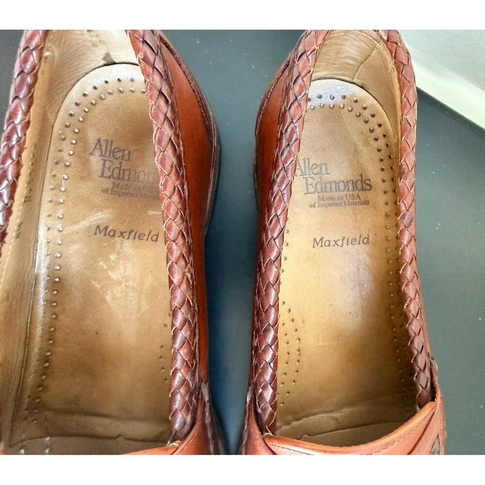 Allen Edmonds Maxfield Men's Sz 8.5 D  Woven Tassel Loafer made in USA Casual